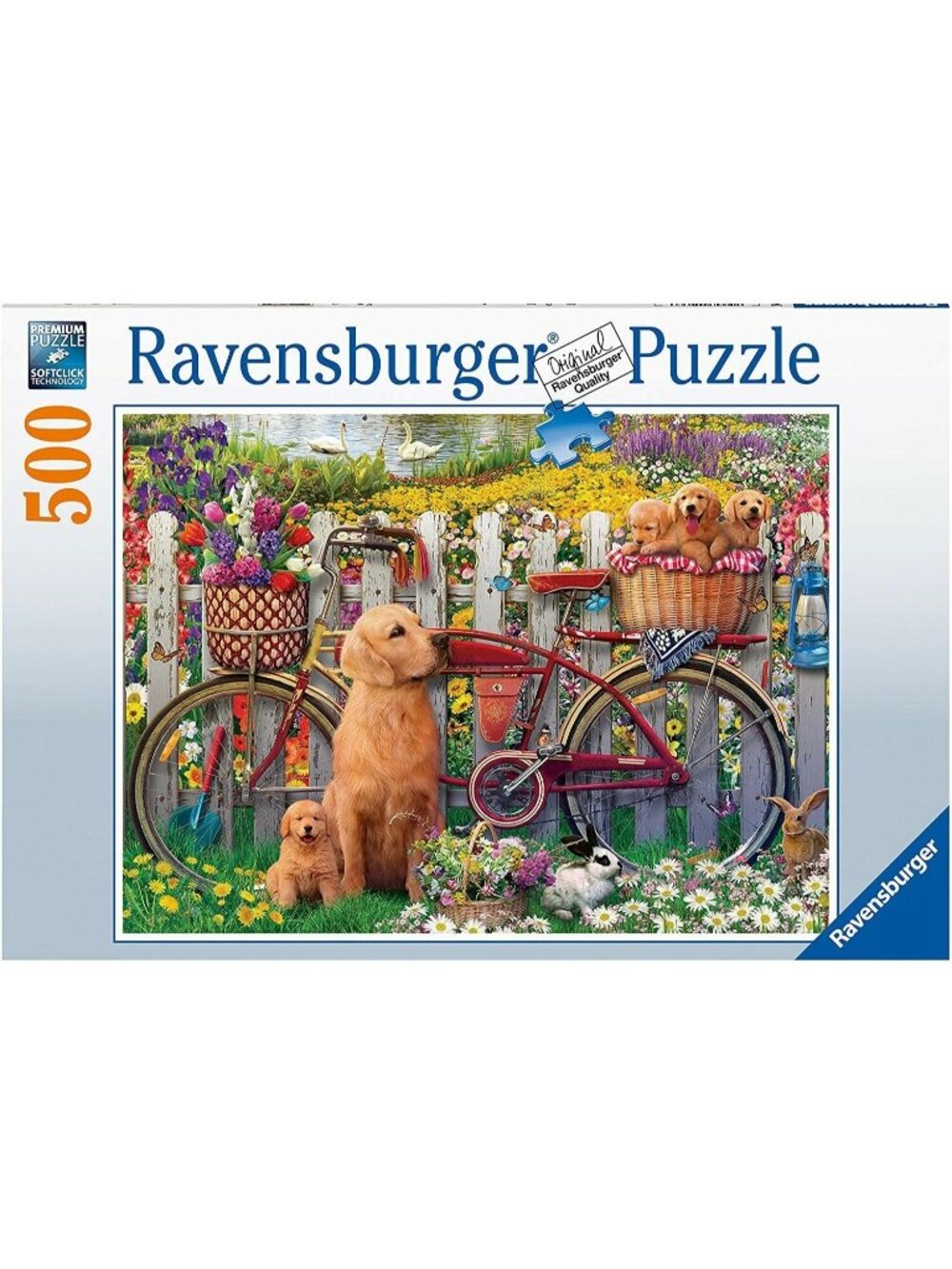 Ravensburger 500pcs Puzzle-Cute Dogs in the Garden Made in Germany New sealed